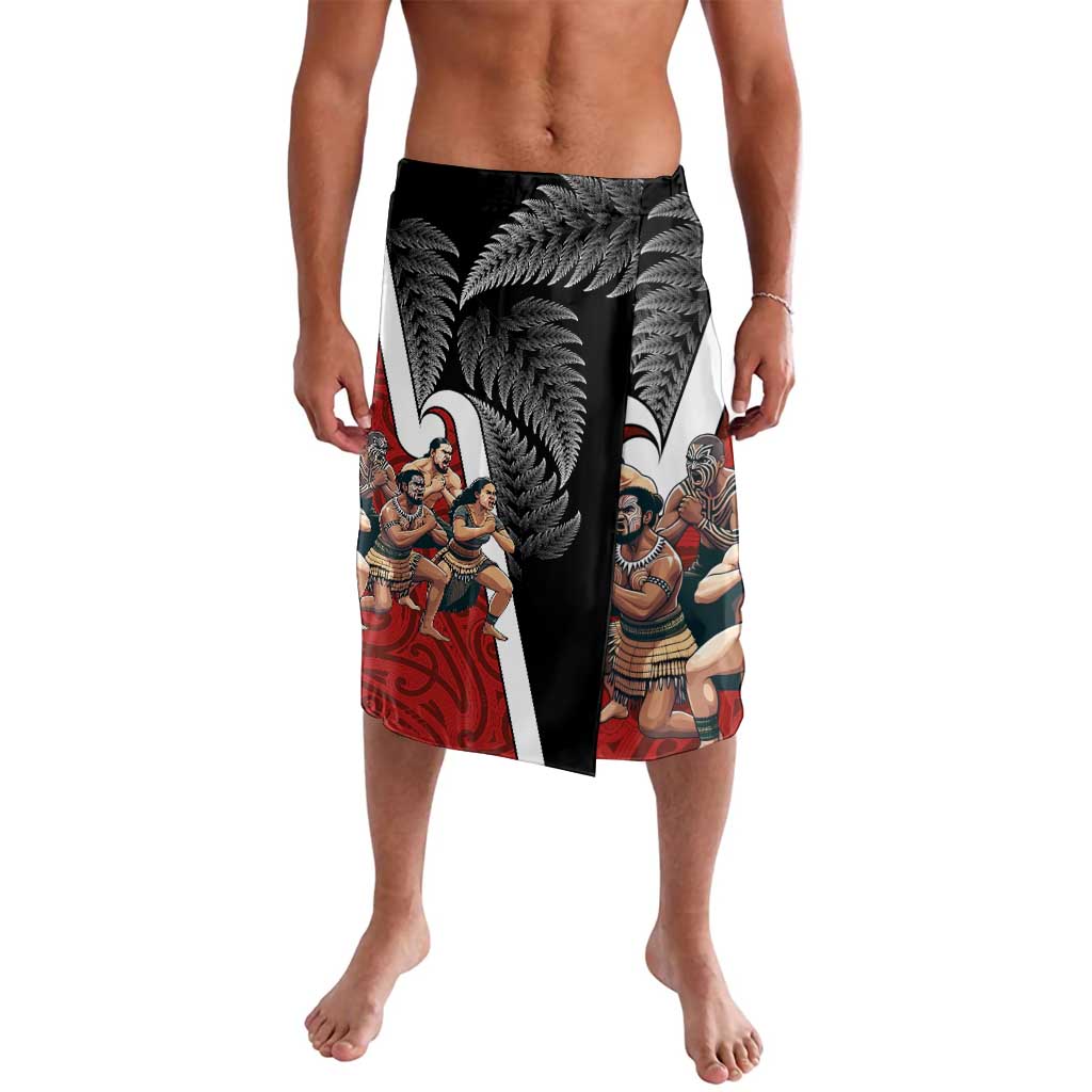 New Zealand Te Matatini Lavalava Kapa Haka and Silver Fern - Maori Art Pattern LT03 Black - Polynesian Pride