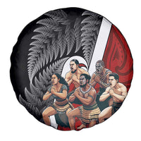 New Zealand Te Matatini Spare Tire Cover Kapa Haka and Silver Fern - Maori Art Pattern LT03 - Polynesian Pride