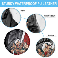 New Zealand Te Matatini Spare Tire Cover Kapa Haka and Silver Fern - Maori Art Pattern LT03 - Polynesian Pride