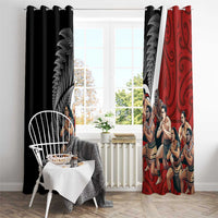 New Zealand Te Matatini Window Curtain Kapa Haka and Silver Fern - Maori Art Pattern