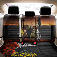 New Zealand and Australia ANZAC Day Back Car Seat Cover Kiwi Bird and Kangaroo Soldier LT03 - Polynesian Pride