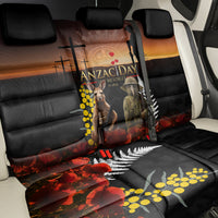 New Zealand and Australia ANZAC Day Back Car Seat Cover Kiwi Bird and Kangaroo Soldier LT03 - Polynesian Pride