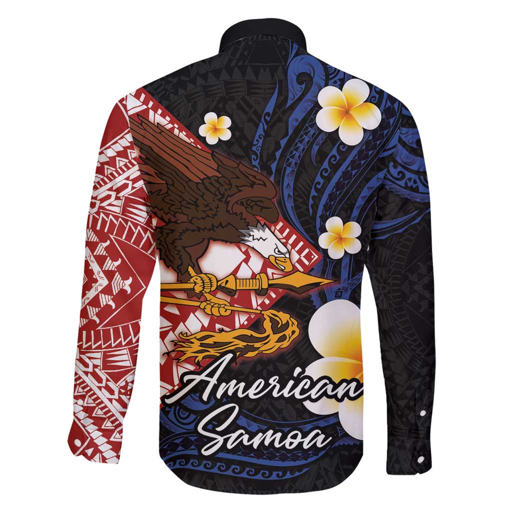 American Samoa Flag Day Family Matching Long Sleeve Bodycon Dress and Hawaiian Shirt Polynesian Tatau Art and Plumeria LT03 - Polynesian Pride