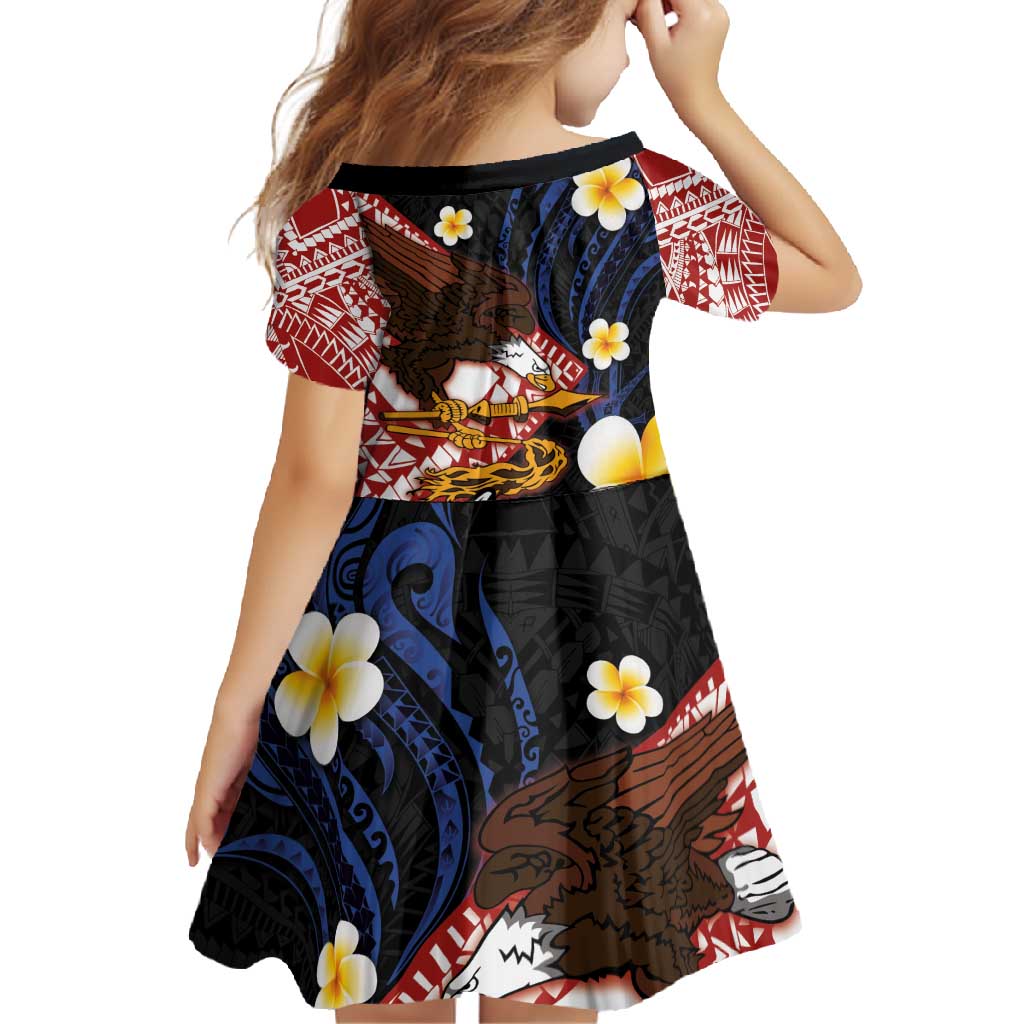 American Samoa Flag Day Family Matching Off Shoulder Maxi Dress and Hawaiian Shirt Polynesian Tatau Art and Plumeria LT03 - Polynesian Pride