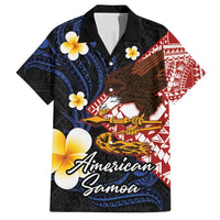 American Samoa Flag Day Family Matching Off Shoulder Maxi Dress and Hawaiian Shirt Polynesian Tatau Art and Plumeria LT03 Dad's Shirt - Short Sleeve Black - Polynesian Pride