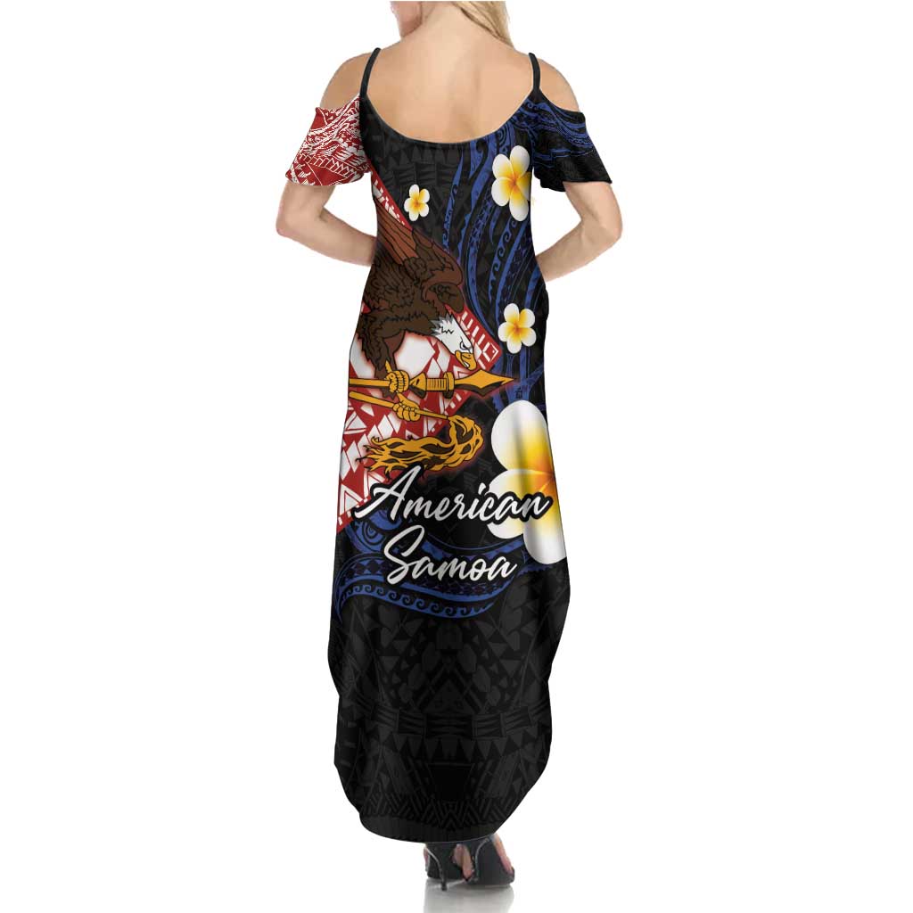 American Samoa Flag Day Family Matching Summer Maxi Dress and Hawaiian Shirt Polynesian Tatau Art and Plumeria LT03 - Polynesian Pride