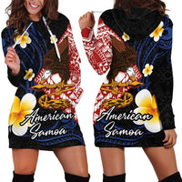 American Samoa Flag Day Hoodie Dress Polynesian Tatau Art and Plumeria LT03 - Polynesian Pride