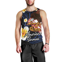 American Samoa Flag Day Men Tank Top Polynesian Tatau Art and Plumeria LT03 - Polynesian Pride