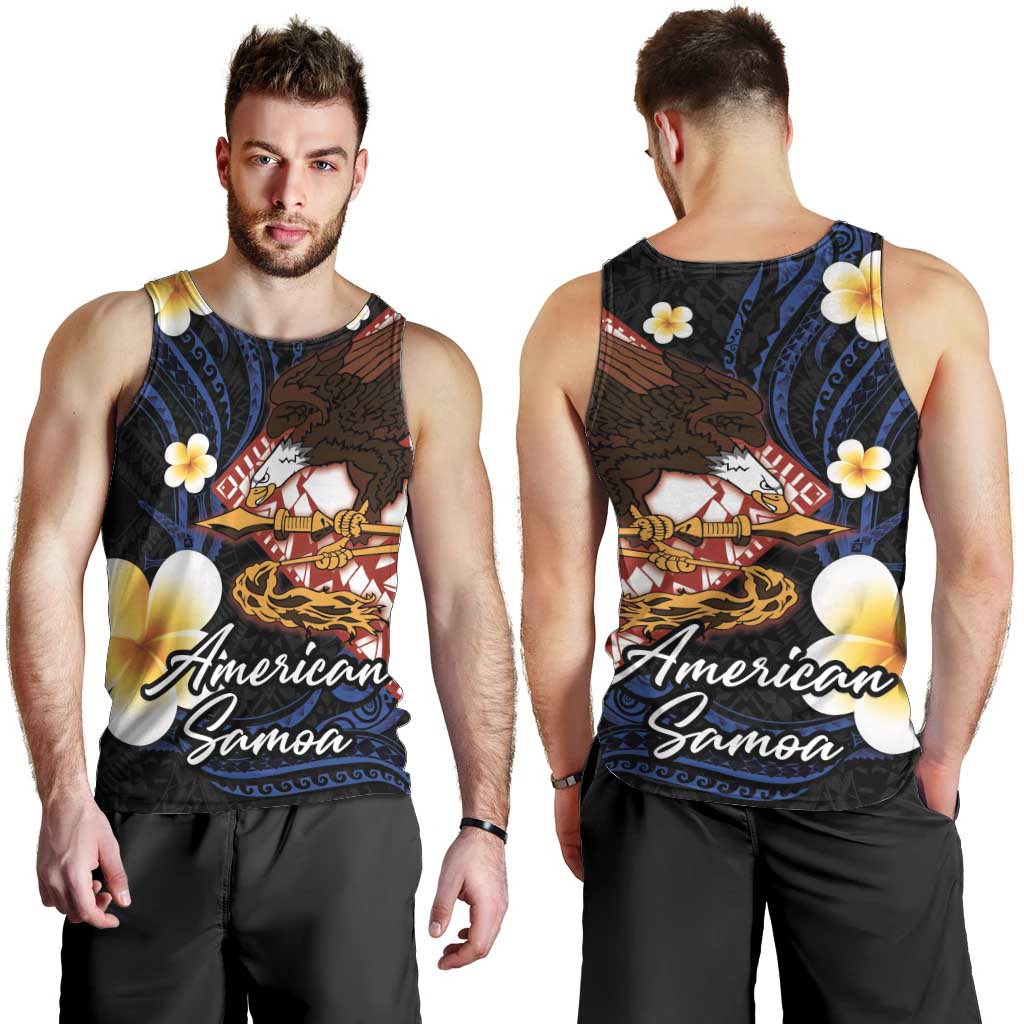 American Samoa Flag Day Men Tank Top Polynesian Tatau Art and Plumeria LT03 - Polynesian Pride