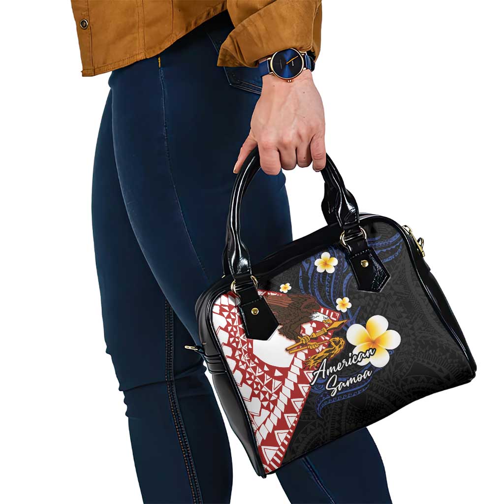 American Samoa Flag Day Shoulder Handbag Polynesian Tatau Art and Plumeria