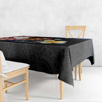 American Samoa Flag Day Tablecloth Polynesian Tatau Art and Plumeria