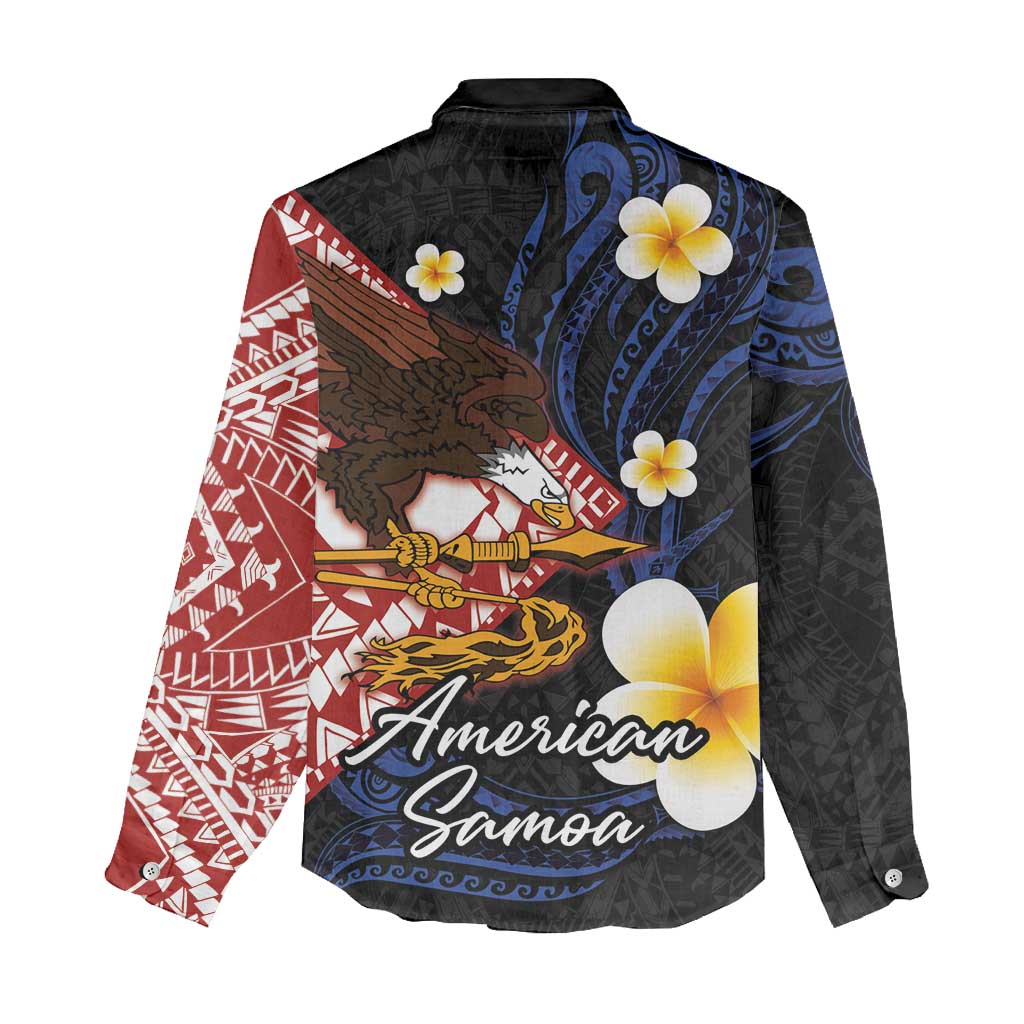 American Samoa Flag Day Women Casual Shirt Polynesian Tatau Art and Plumeria LT03 - Polynesian Pride