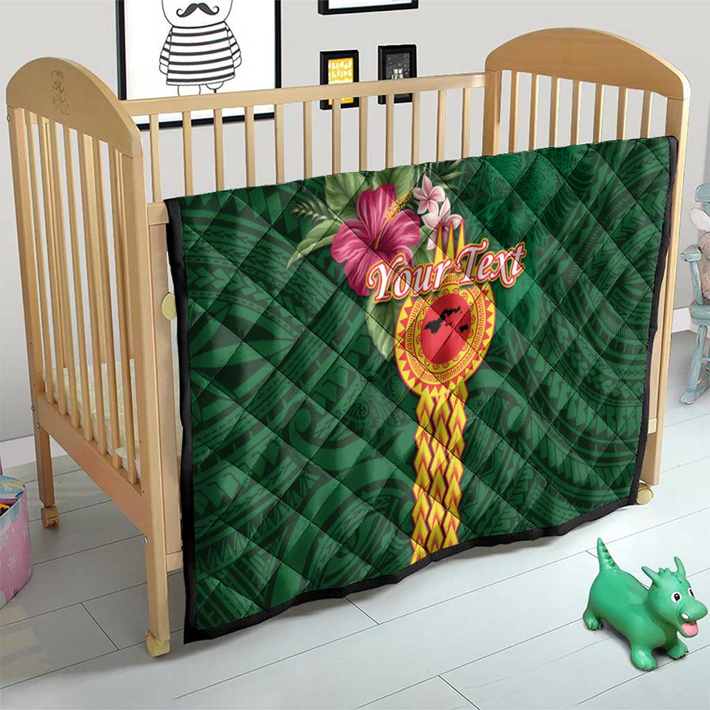 Personalised Manuʻa Islands Quilt Polynesian Style with Rooster Tattoo and Tropical Plants LT03 - Polynesian Pride