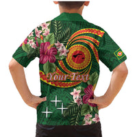 Personalised Manuʻa Islands Family Matching Mermaid Dress and Hawaiian Shirt Polynesian Art Tattoo Style and Tropical Plants LT03 - Polynesian Pride
