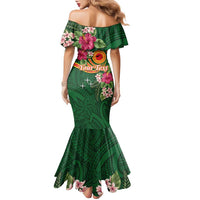 Personalised Manuʻa Islands Family Matching Mermaid Dress and Hawaiian Shirt Polynesian Art Tattoo Style and Tropical Plants LT03 - Polynesian Pride