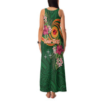 Personalised Manuʻa Islands Family Matching Tank Maxi Dress and Hawaiian Shirt Polynesian Art Tattoo Style and Tropical Plants LT03 - Polynesian Pride