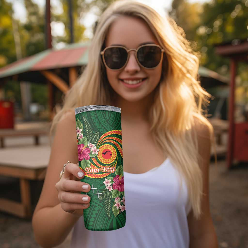 Manu'a Skinny Tumbler Polynesian Art Tattoo Style and Tropical Plants