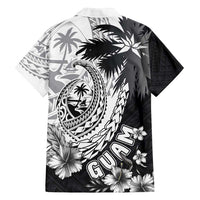 Hafa Adai Guam Family Matching Summer Maxi Dress and Hawaiian Shirt Polynesian Palm Tree Tattoo Hibiscus and Plumeria Art LT03 - Polynesian Pride
