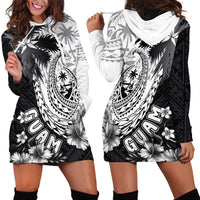 Hafa Adai Guam Hoodie Dress Polynesian Palm Tree Tattoo Hibiscus and Plumeria Art LT03 - Polynesian Pride