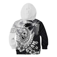 Hafa Adai Guam Kid Hoodie Polynesian Palm Tree Tattoo Hibiscus and Plumeria Art LT03 - Polynesian Pride