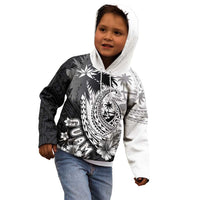 Hafa Adai Guam Kid Hoodie Polynesian Palm Tree Tattoo Hibiscus and Plumeria Art LT03 - Polynesian Pride