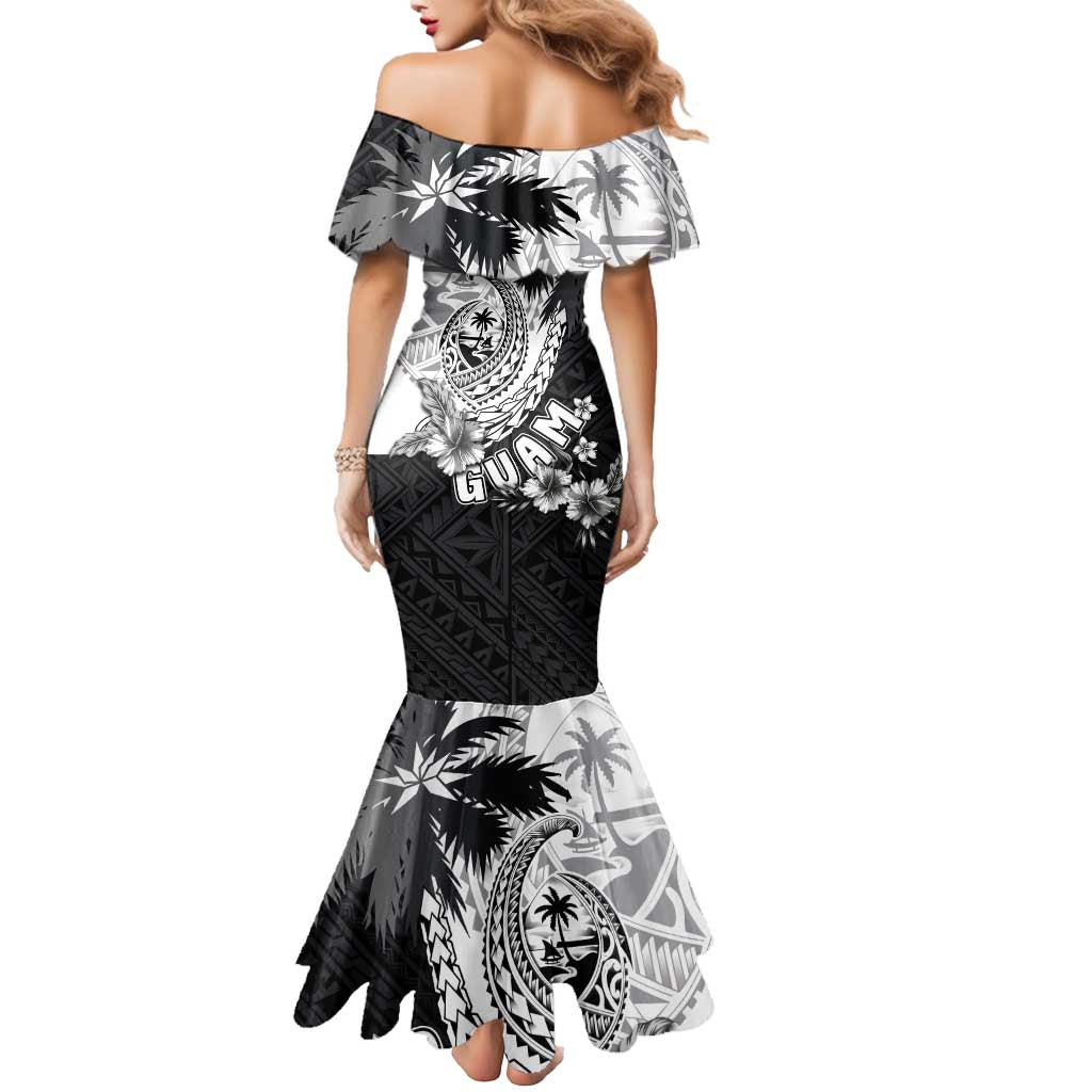 Hafa Adai Guam Mermaid Dress Polynesian Palm Tree Tattoo Hibiscus and Plumeria Art LT03 - Polynesian Pride