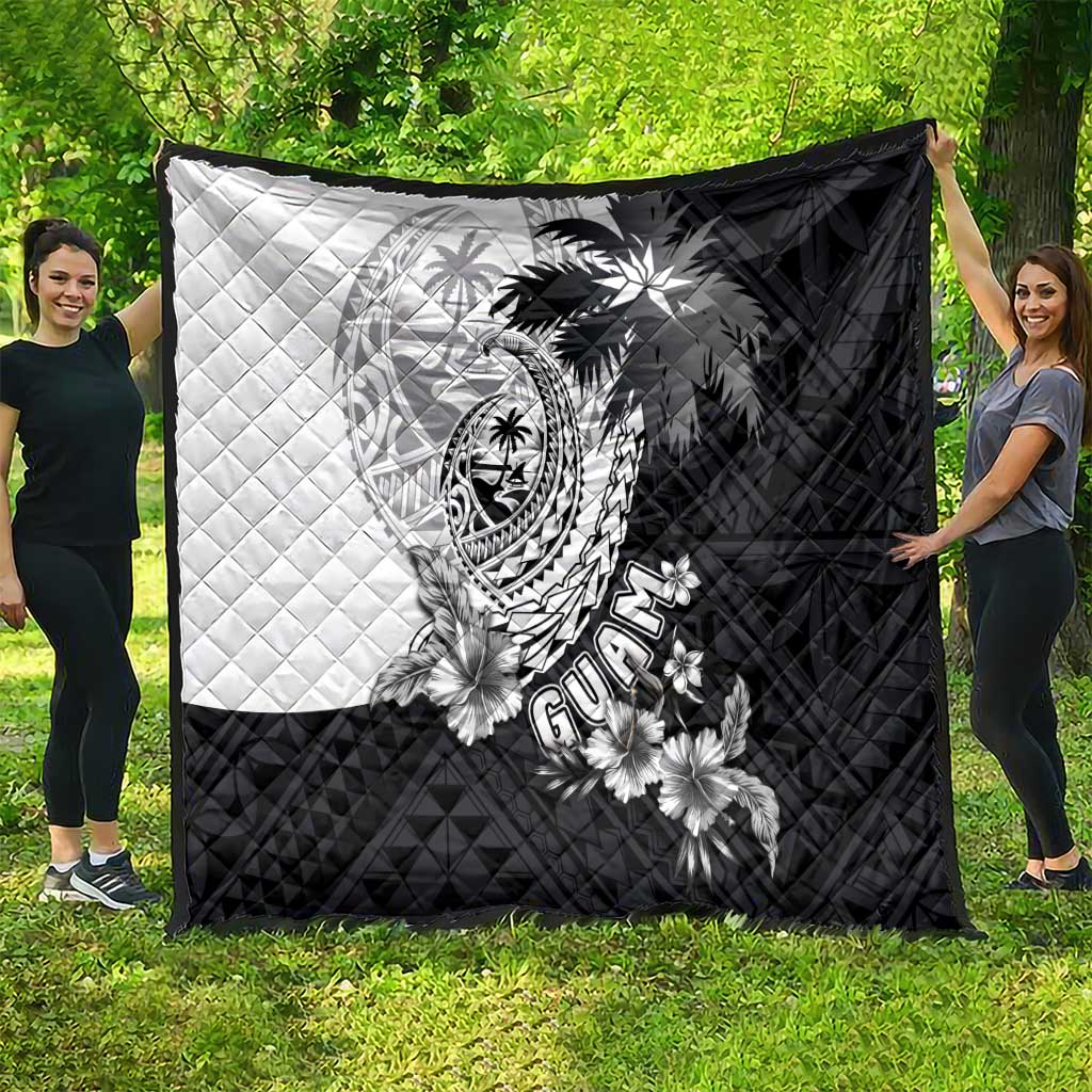 Hafa Adai Guam Quilt Polynesian Palm Tree Tattoo Hibiscus and Plumeria Art LT03 - Polynesian Pride