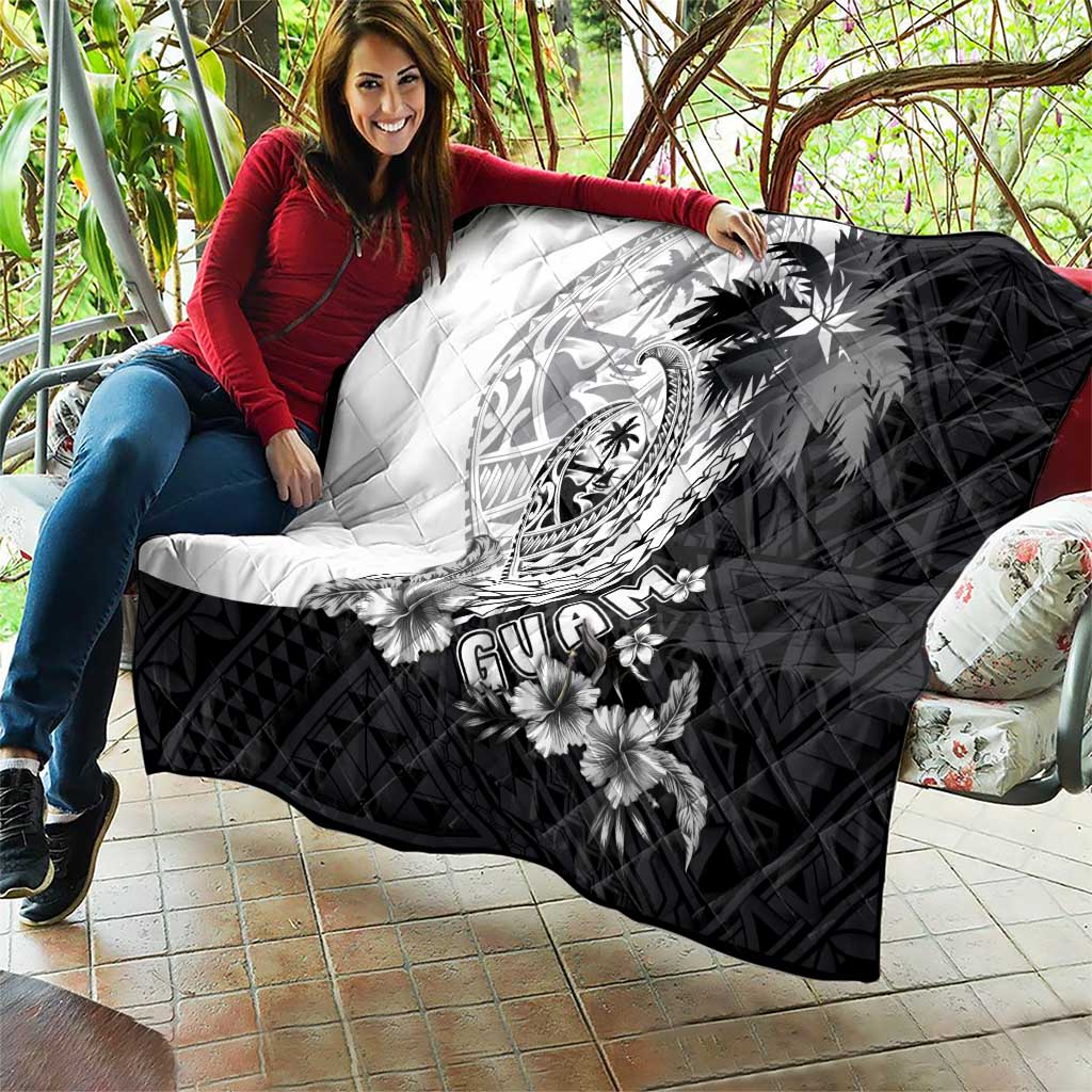 Hafa Adai Guam Quilt Polynesian Palm Tree Tattoo Hibiscus and Plumeria Art LT03 - Polynesian Pride