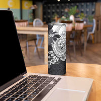 Hafa Adai Guam Skinny Tumbler Polynesian Palm Tree Tattoo Hibiscus and Plumeria Art LT03 - Polynesian Pride