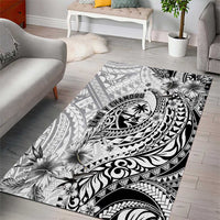 Guam-Land of the Chamorro Area Rug Polynesian Tattoo Style Hibiscus and Plumeria Art LT03 - Polynesian Pride