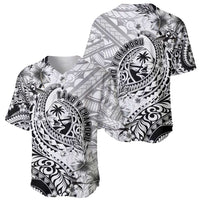 Guam-Land of the Chamorro Baseball Jersey Polynesian Tattoo Style Hibiscus and Plumeria Art LT03 - Polynesian Pride