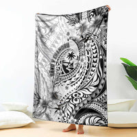 Guam-Land of the Chamorro Blanket Polynesian Tattoo Style Hibiscus and Plumeria Art LT03 - Polynesian Pride