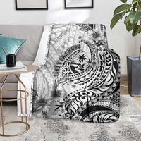Guam-Land of the Chamorro Blanket Polynesian Tattoo Style Hibiscus and Plumeria Art LT03 - Polynesian Pride