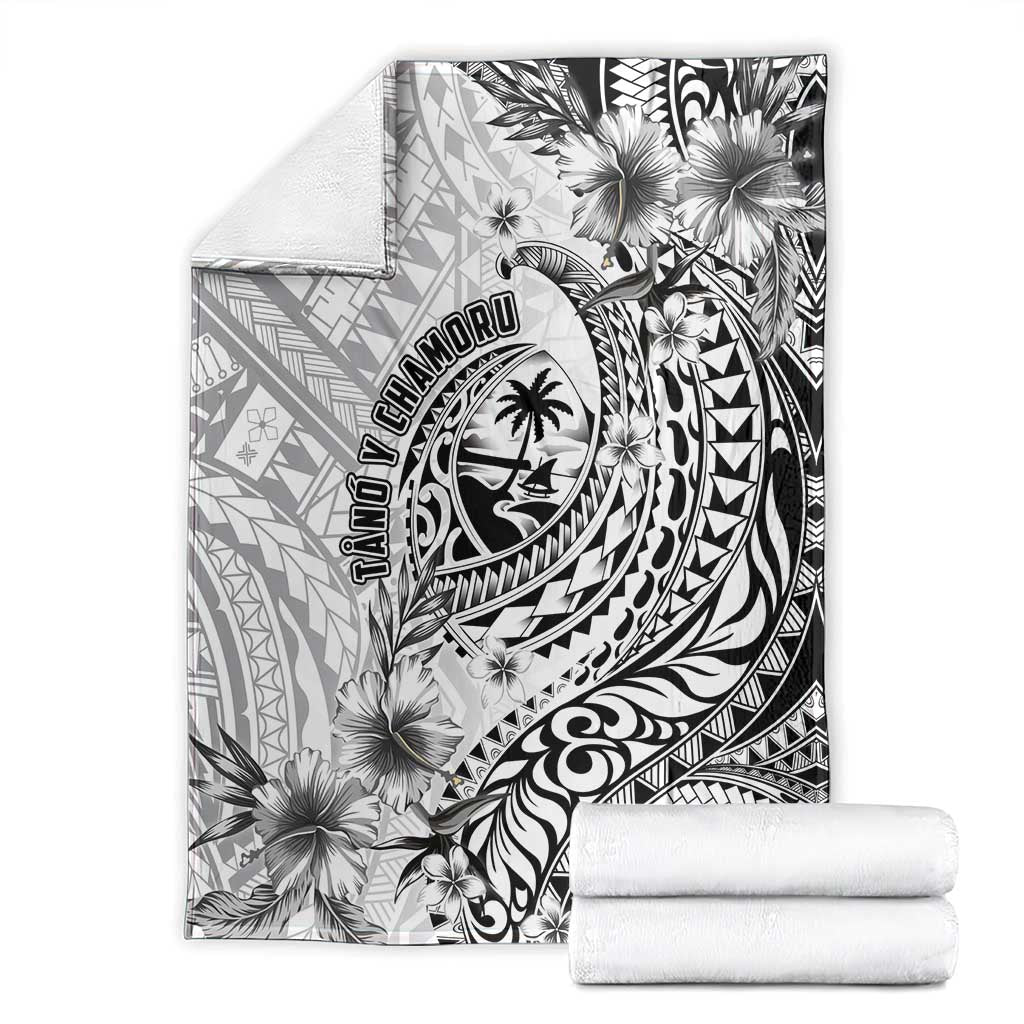 Guam-Land of the Chamorro Blanket Polynesian Tattoo Style Hibiscus and Plumeria Art LT03 - Polynesian Pride