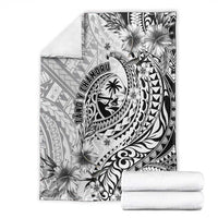 Guam-Land of the Chamorro Blanket Polynesian Tattoo Style Hibiscus and Plumeria Art LT03 - Polynesian Pride
