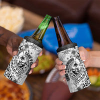 Guam-Land of the Chamorro 4 in 1 Can Cooler Tumbler Polynesian Tattoo Style Hibiscus and Plumeria Art LT03 - Polynesian Pride