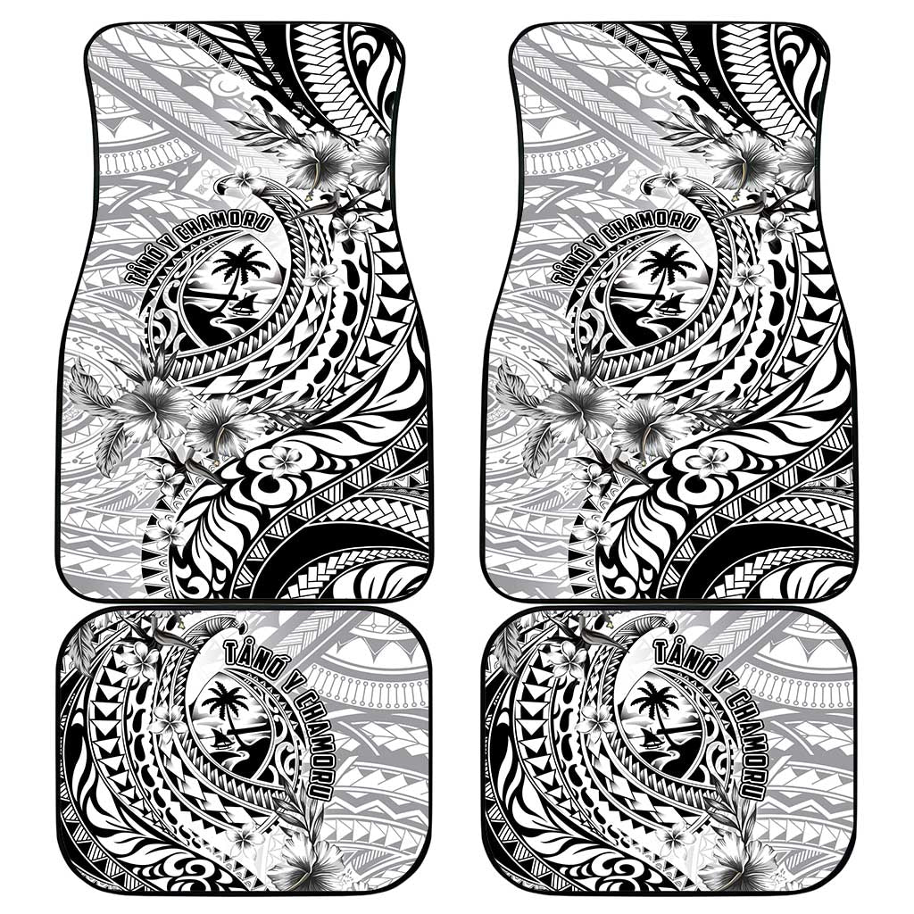 Guam-Land of the Chamorro Car Mats Polynesian Tattoo Style Hibiscus and Plumeria Art LT03 - Polynesian Pride