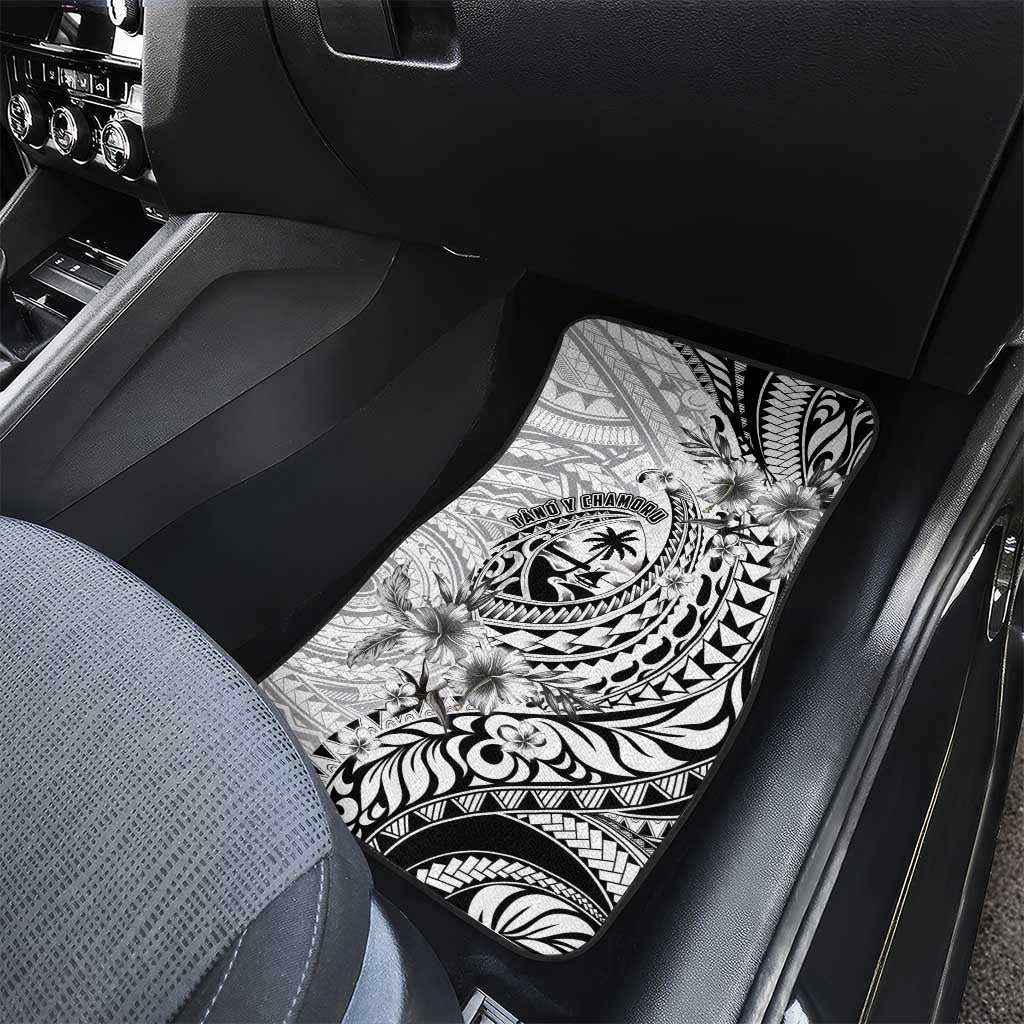 Guam-Land of the Chamorro Car Mats Polynesian Tattoo Style Hibiscus and Plumeria Art LT03 - Polynesian Pride