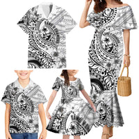 Guam-Land of the Chamorro Family Matching Mermaid Dress and Hawaiian Shirt Polynesian Tattoo Style Hibiscus and Plumeria Art LT03 - Polynesian Pride