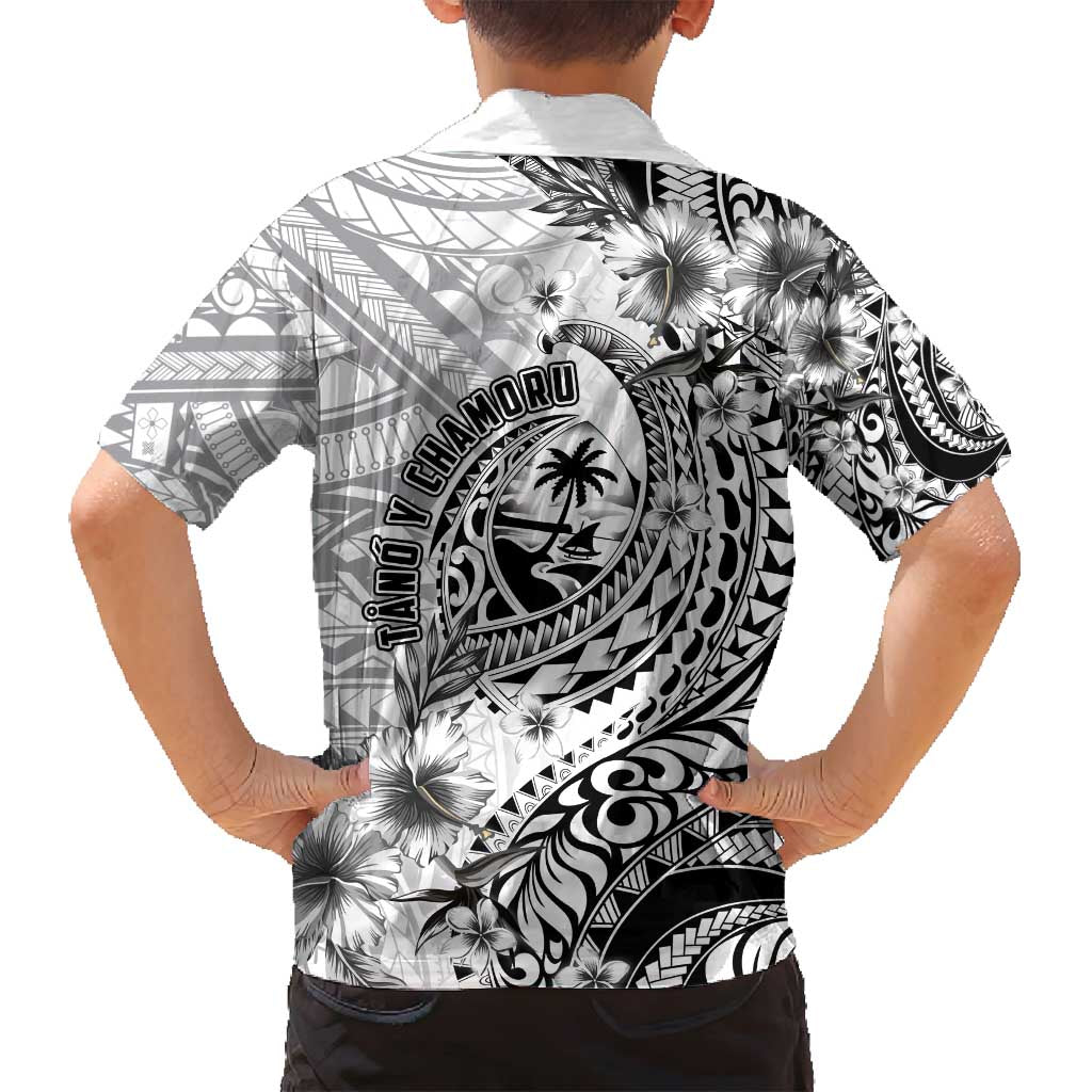 Guam-Land of the Chamorro Family Matching Tank Maxi Dress and Hawaiian Shirt Polynesian Tattoo Style Hibiscus and Plumeria Art LT03 - Polynesian Pride