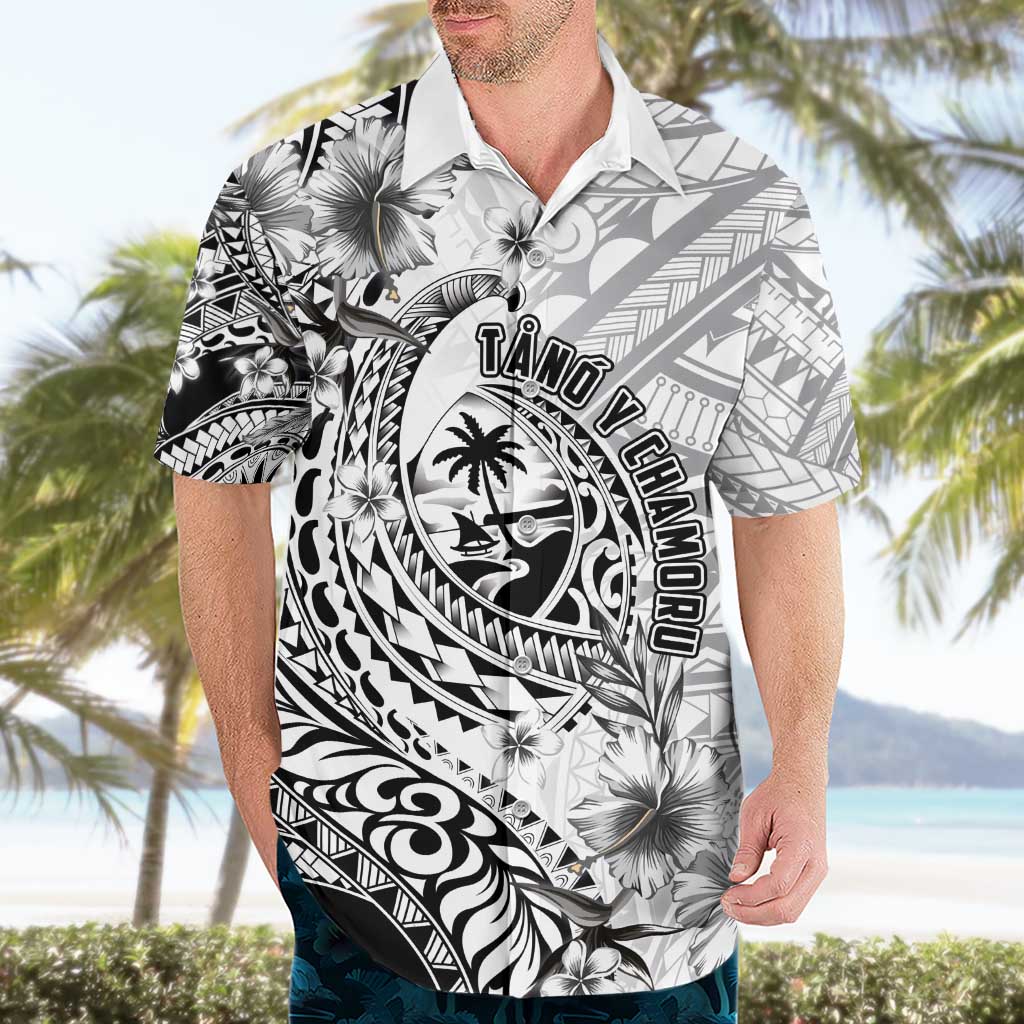 Guam-Land of the Chamorro Hawaiian Shirt Polynesian Tattoo Style Hibiscus and Plumeria Art LT03 - Polynesian Pride