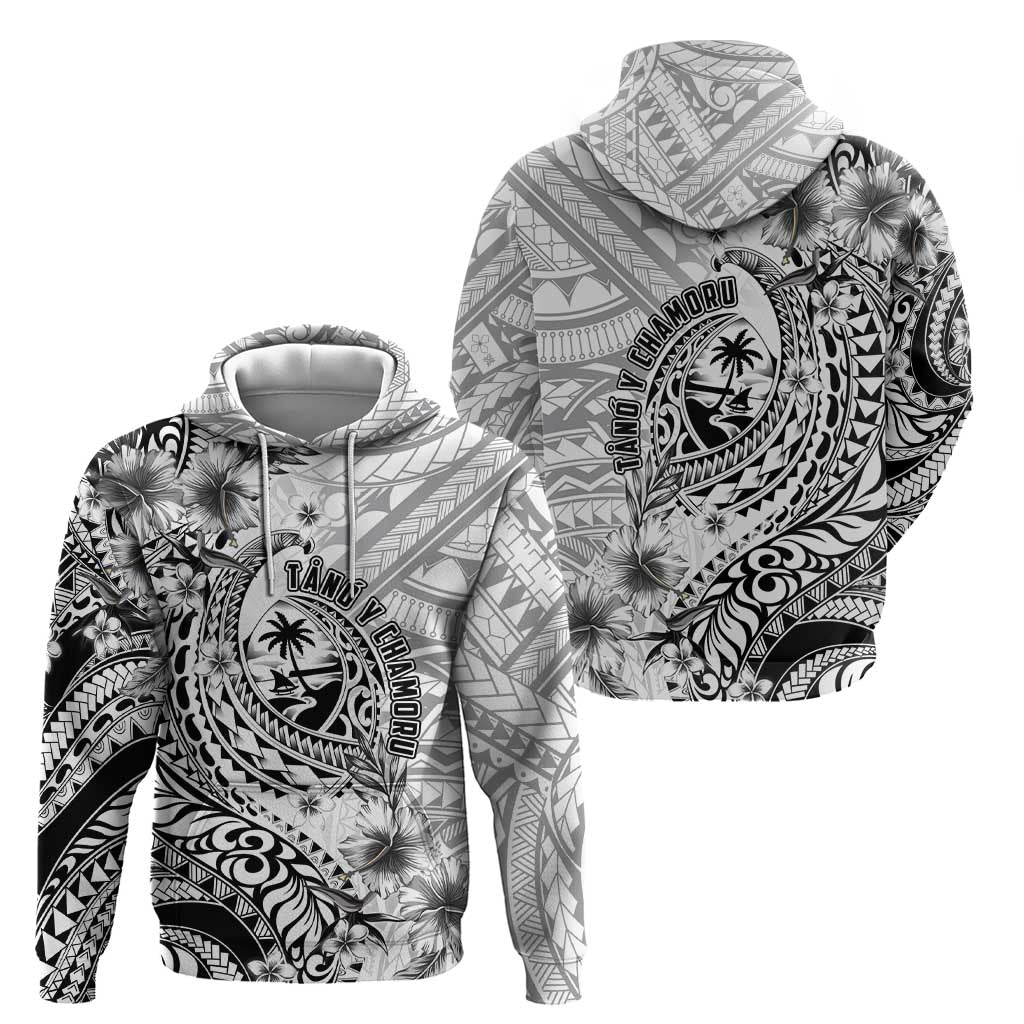Guam-Land of the Chamorro Hoodie Polynesian Tattoo Style Hibiscus and Plumeria Art LT03 - Polynesian Pride