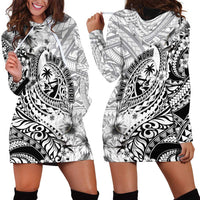 Guam-Land of the Chamorro Hoodie Dress Polynesian Tattoo Style Hibiscus and Plumeria Art LT03 - Polynesian Pride