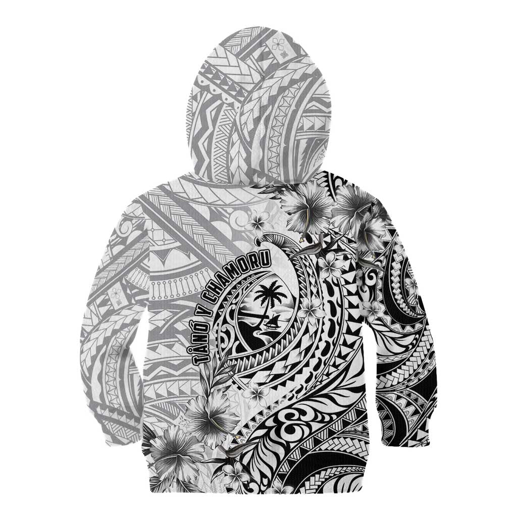 Guam-Land of the Chamorro Kid Hoodie Polynesian Tattoo Style Hibiscus and Plumeria Art LT03 - Polynesian Pride