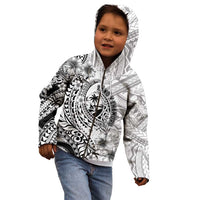 Guam-Land of the Chamorro Kid Hoodie Polynesian Tattoo Style Hibiscus and Plumeria Art LT03 - Polynesian Pride