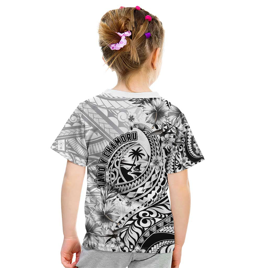 Guam-Land of the Chamorro Kid T Shirt Polynesian Tattoo Style Hibiscus and Plumeria Art LT03 - Polynesian Pride