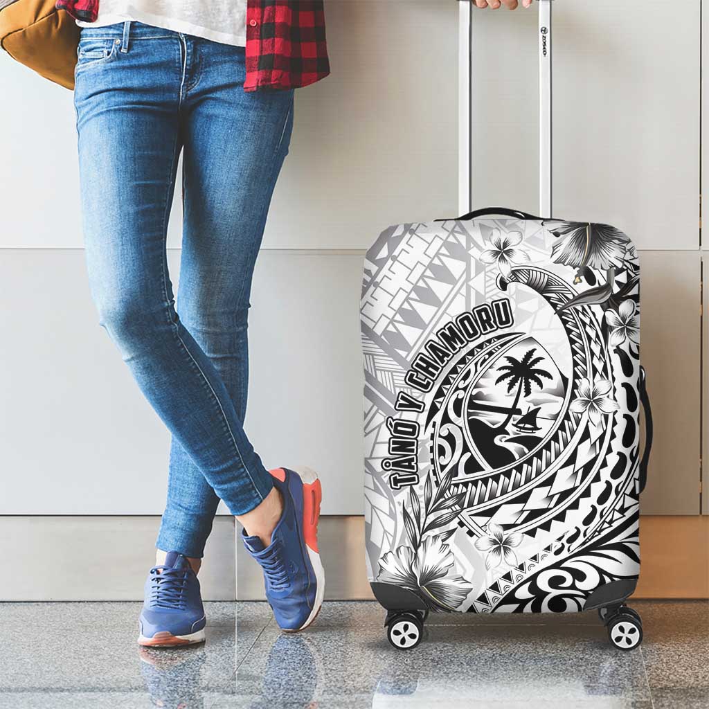 Guam-Land of the Chamorro Luggage Cover Polynesian Tattoo Style Hibiscus and Plumeria Art LT03 - Polynesian Pride