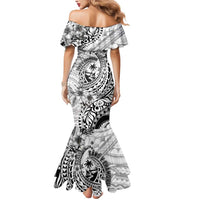 Guam-Land of the Chamorro Mermaid Dress Polynesian Tattoo Style Hibiscus and Plumeria Art LT03 - Polynesian Pride