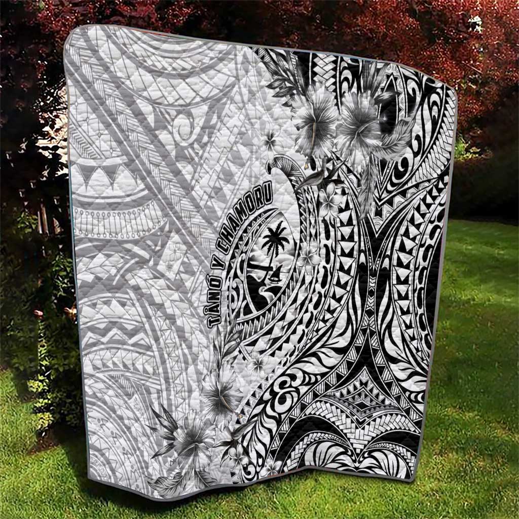 Guam-Land of the Chamorro Quilt Polynesian Tattoo Style Hibiscus and Plumeria Art LT03 - Polynesian Pride
