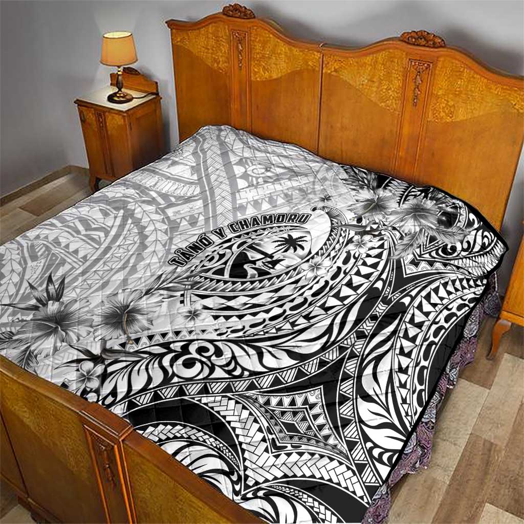 Guam-Land of the Chamorro Quilt Polynesian Tattoo Style Hibiscus and Plumeria Art LT03 - Polynesian Pride